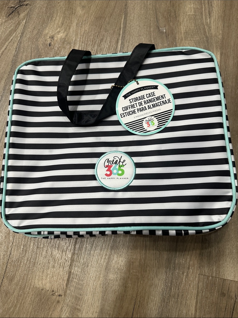 NWT Happy Planner Create 365 Striped Storage Case